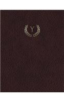 Monogram "Y" Grid Sketchbook: (25 Monogram Maroon 150 Grid-Sketch)
