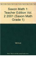 Saxon Math 1: Teacher Edition Vol. 2 2001