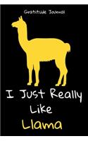 I Just Really Like Llama Gratitude Journal: Perfect gift for animal lovers - daily planner and notebook - its interior is excellent to thank what happened that day.