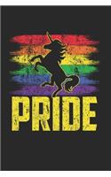 LGBT Unicorn Notebook: Diary Journal 6x9 inches with 120 Dot Grid Pages