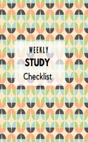 Weekly Study Checklist: Retro Pattern Design Cover (8 x 10 inches) 120 pages