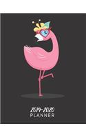 Flamingo Academic Planner 2019-2020: Pretty Gag Birds Organizer Gifts Ideas for Women/Girls Students to Schedule School Year with Monthly Weekly Daily Agenda + Dated Calendar