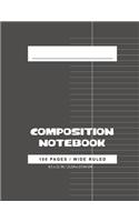 Wide Ruled Composition Notebook