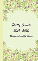 F4 Monthly Planner Yellow Flower Floral