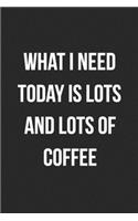 What I Need Today Is Lots And Lots Of Coffee