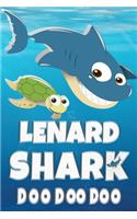 Lenard: Lenard Shark Doo Doo Doo Notebook Journal For Drawing or Sketching Writing Taking Notes, Custom Gift With The Boys Name Lenard