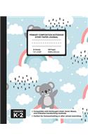 Primary Composition Notebook Story Paper Journal: Handwriting & Drawing Sheets for Kindergarten to 2nd Grade Elementary Students, Picture Space & Dashed Midline Page, Cute Kwala