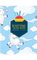 Knitting Graph Paper Notebook - 2: 3 Ratio: Knitters Graph Paper, Knitters Notebook, Blank Knitting Pattern Books, Cute Unicorns Cover