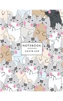 Notebook cutie cat: Cute cats cover and Dot Graph Line Sketch pages, Extra large (8.5 x 11) inches 110 pages, White paper, Sketch, Draw and Paint