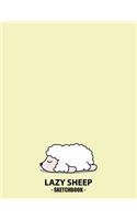 lazy sheep sketchbook: Lazy sheep on yellow cover (8.5 x 11) inches 110 pages, Blank Unlined Paper for Sketching, Drawing, Whiting, Journaling & Doodling(5 Lazy Sheep on Yellow Sketchbook)