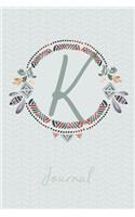 Beautiful Bohemian Style Journal with Initial