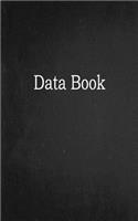 Data Book: Blank with Numbered Pages, Memo Book, 5x8, 104 Pages