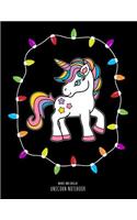 Merry and Bright Unicorn Notebook