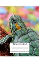 Composition Book 100 Sheets/200 Pages/7.44 X 9.69 In. College Ruled/ Green Turtle