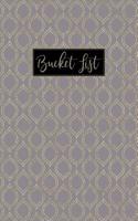 My Bucket List: Guided Prompt Journal / Notebook for Your Ideas and Adventures: Gray Cover with Gold Pattern