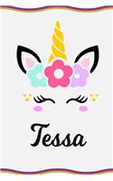 Tessa: Personal Notebook Personal Diary Unicorn Notebook Personalized Journal Customized Journal Unicorn Lover Gift Personal Name Notebook