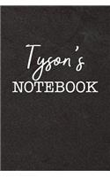 Tyson's Notebook: Personalized Scrapbook for Men