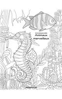 Livre de coloriage pour adultes Animaux merveilleux 1 & 2