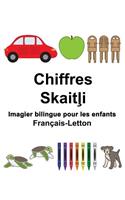 Français-Letton Chiffres Imagier bilingue pour les enfants