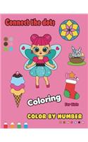 Connect the Dots Coloring for Girls Color by Number