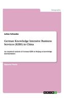 German Knowledge Intensive Business Services (KIBS) in China