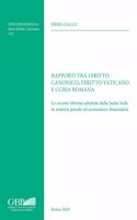 Rapporti Tra Diritto Canonico, Diritto Vaticano E Curia Romana: La Recenti Riforme Adottate Dalla Santa Sede in Materia Penale Ed Economico-Finanziaria