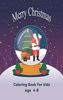 Merry Christmas Coloring Book For Kids Age 4-8