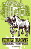 Farm House Coloring Book for Kids & Teens