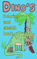Dino's Coloring And Sketch Book