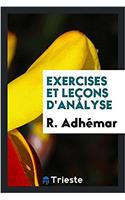 Exercises Et Lecons D'Analyse