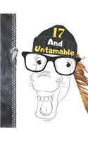 17 And Untamable: Horse Lovers Blank Doodling & Drawing Art Book Laughing Stallion Sketchbook Journal For Teen Boys