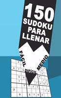 150 Sudoku Parallenar Fácil Difícil Medio