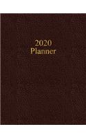2020 Planner: Daily Weekly and Monthly Planner - January 2020 to December 2020 - Organizer & Diary - To do list - Notes - Month's Focus - Elegant Leather with Gol