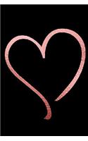 Romantic Heart Notebook: Romantic Heart Notebook, Journal size 6x9