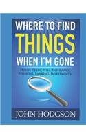 Where to find things when I'm gone