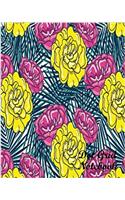 Dot Grid Notebook Flower Wallpaper No.1