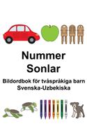 Svenska-Uzbekiska Nummer/Sonlar Bildordbok för tvåspråkiga barn