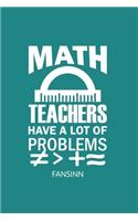 Funny Math School Teacher Notebook