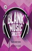 Blank Music Sheets: 12-Staff Music Composition Notebook - Headphone Cover [Purple Theme]