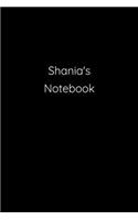 Shania's Notebook: Notebook / Journal / Diary - 6 x 9 inches (15,24 x 22,86 cm), 150 pages.