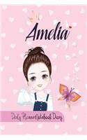 Amelia Daily Planner Notebook Diary