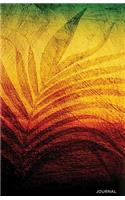 Journal: Colorful Palm Leaf Journal, Tropical, Green, Yellow, Red, Size: 5.5" X 8.5, Small Diary