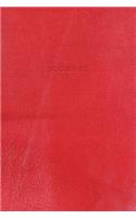 Journal: Vintage Red Leather - Embossed Style Lettering - Softcover - 120 Blank Lined 6x9 College Ruled Pages