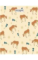 sketchbook: Deer on yellow cover (8.5 x 11) inches 110 pages, Blank Unlined Paper for Sketching, Drawing, Whiting, Journaling & Doodling(1 Deer on Yellow Sketchbook)