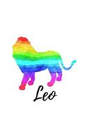 Leo: Leo Grimoire Spellcasting Journal Rainbow