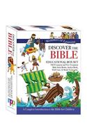 Wonders of Learning Box Set - Old & New Testament Reference Books, Sticker Book, Colouring Wall Chart and Model Ark Kit