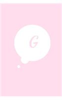 G: 6 x 9 Journal Notebook, Initial "G" Monogram Comic Book Bubble, Pink Cover, Blank Lined Journal (Diary, Daily Planner), 110 Durable Pages, Journal t