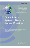 Open Source Systems: Towards Robust Practices