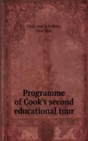 Programme of Cook's second educational tour