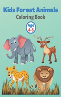 Kids Forest Animals Coloring Book Age 4-8